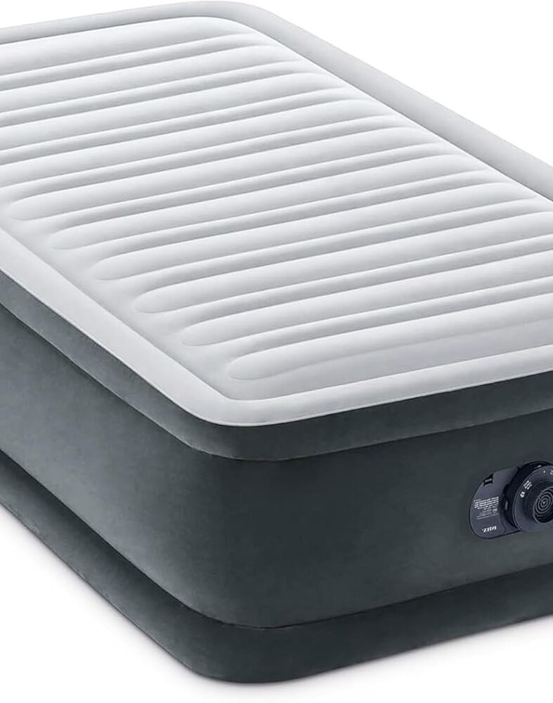 Intex Dura-Beam Deluxe 18" Twin Size Air Mattress with Built-in Pump