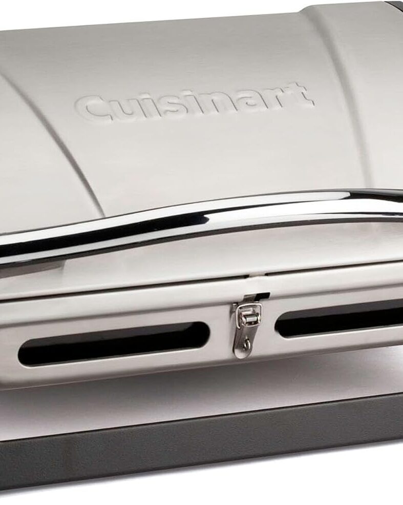 Cuisinart Gas Grill with Locking Lid, Portable, 8,000 BTU, 10 lbs.